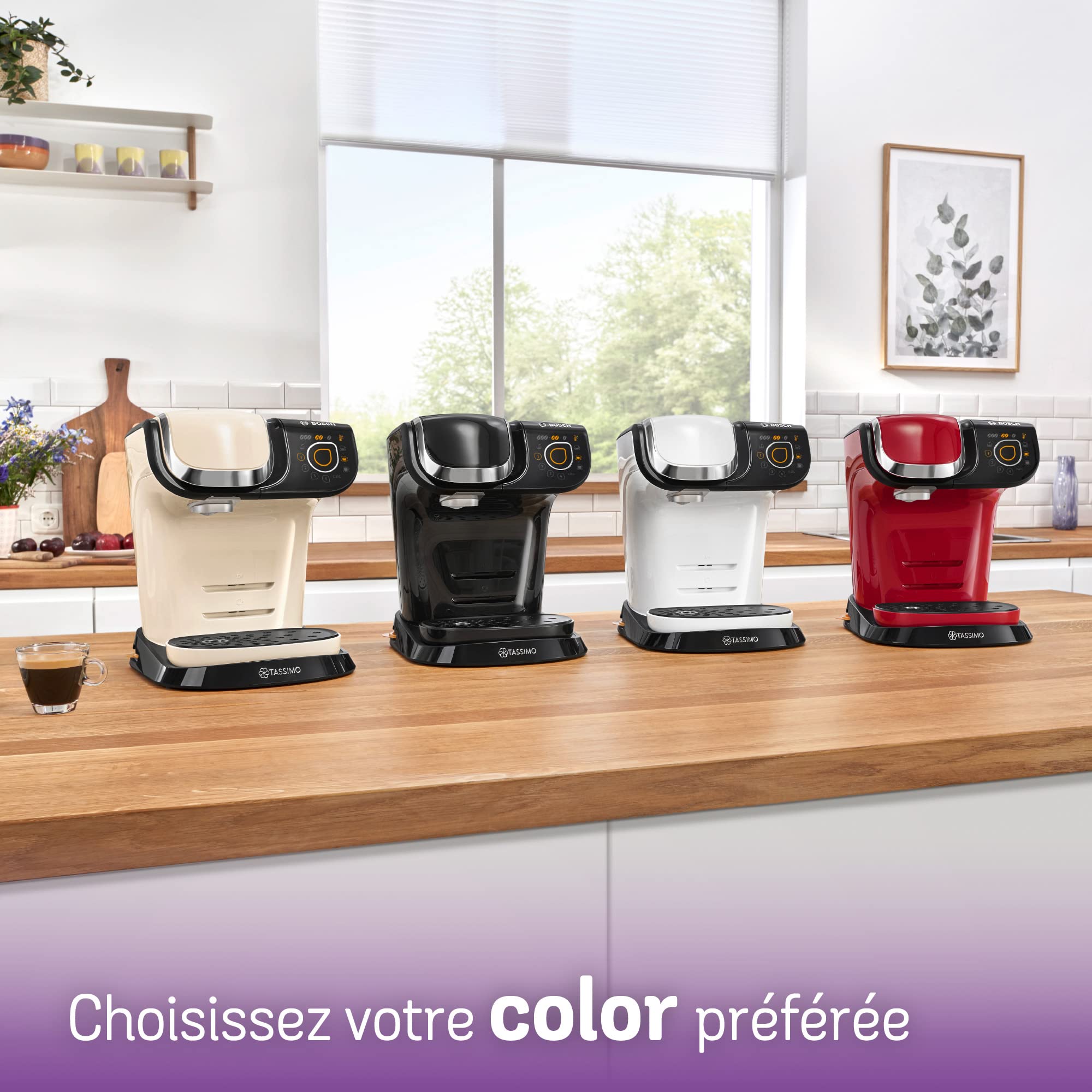 Tassimo My Way Machine à Café – TAS6504 – plus de 40 boissons chaudes – OneTouch – Blanc
