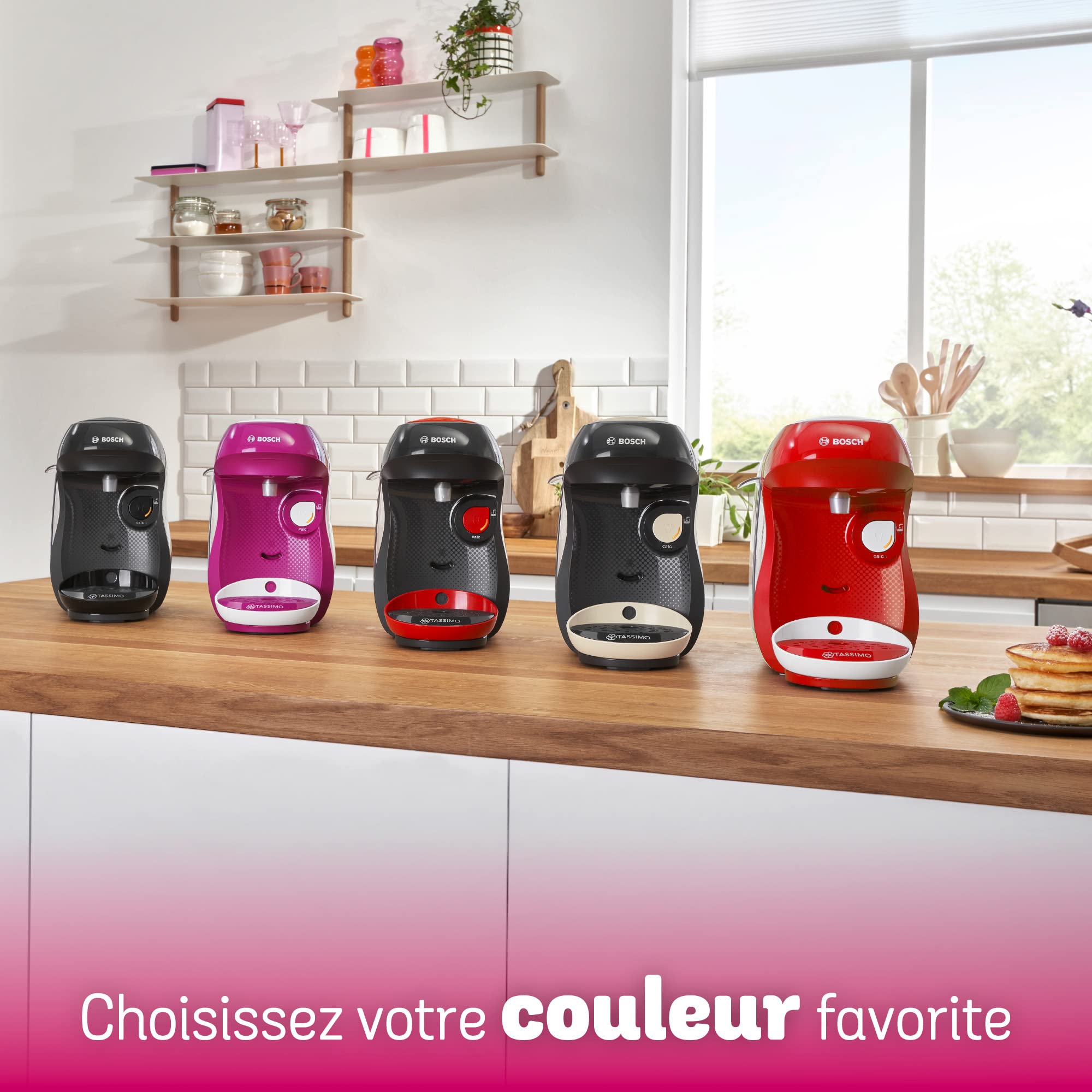 Machine à Café Tassimo Happy – TAS1001 – OneTouch – violet & blanc