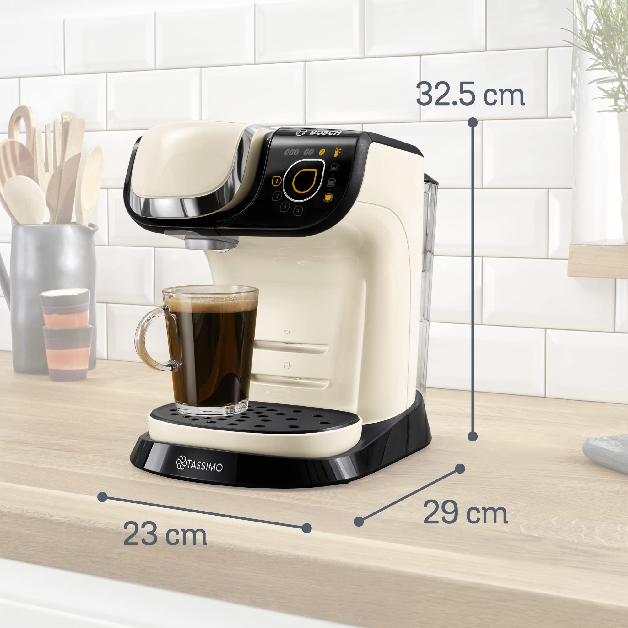 Tassimo My Way Machine à Café – TAS6502 – plus de 40 boissons chaudes – OneTouch – Noir