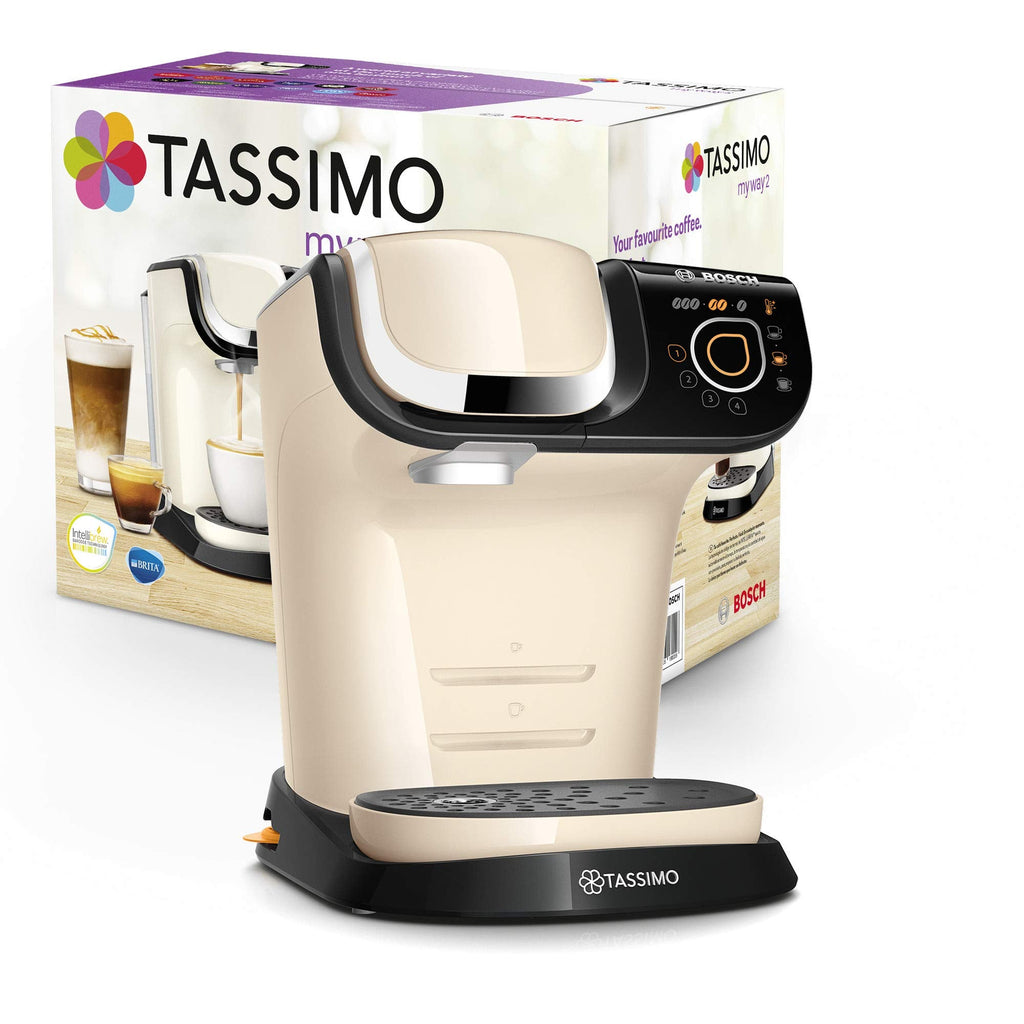 Tassimo My Way 2 TAS6507 Cafetière à capsules avec filtre à eau – 1500 W – 1,3 l – crème