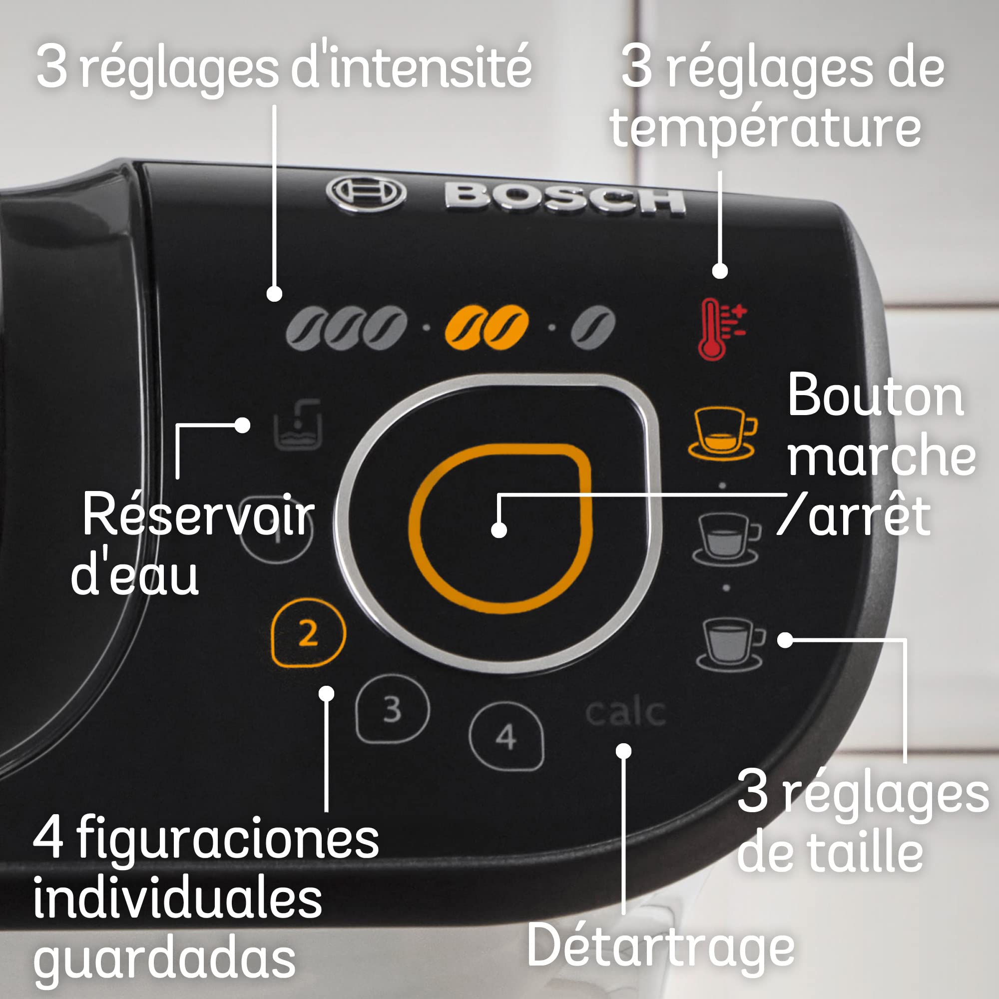 Tassimo My Way Machine à Café – TAS6504 – plus de 40 boissons chaudes – OneTouch – Blanc