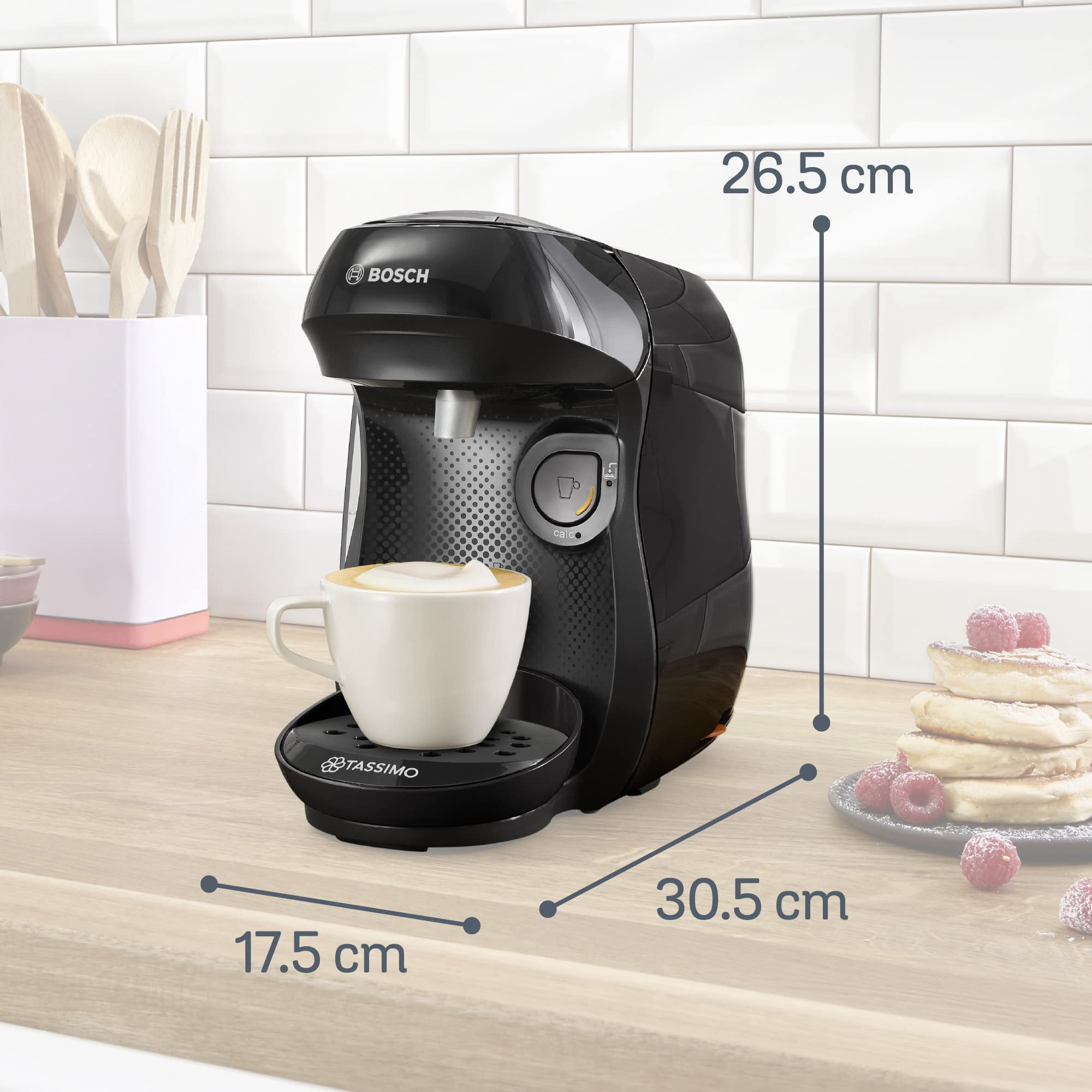 Machine à Café TASSIMO HAPPY – TAS1002N – plus de 40 boissons chaudes – Noir intense