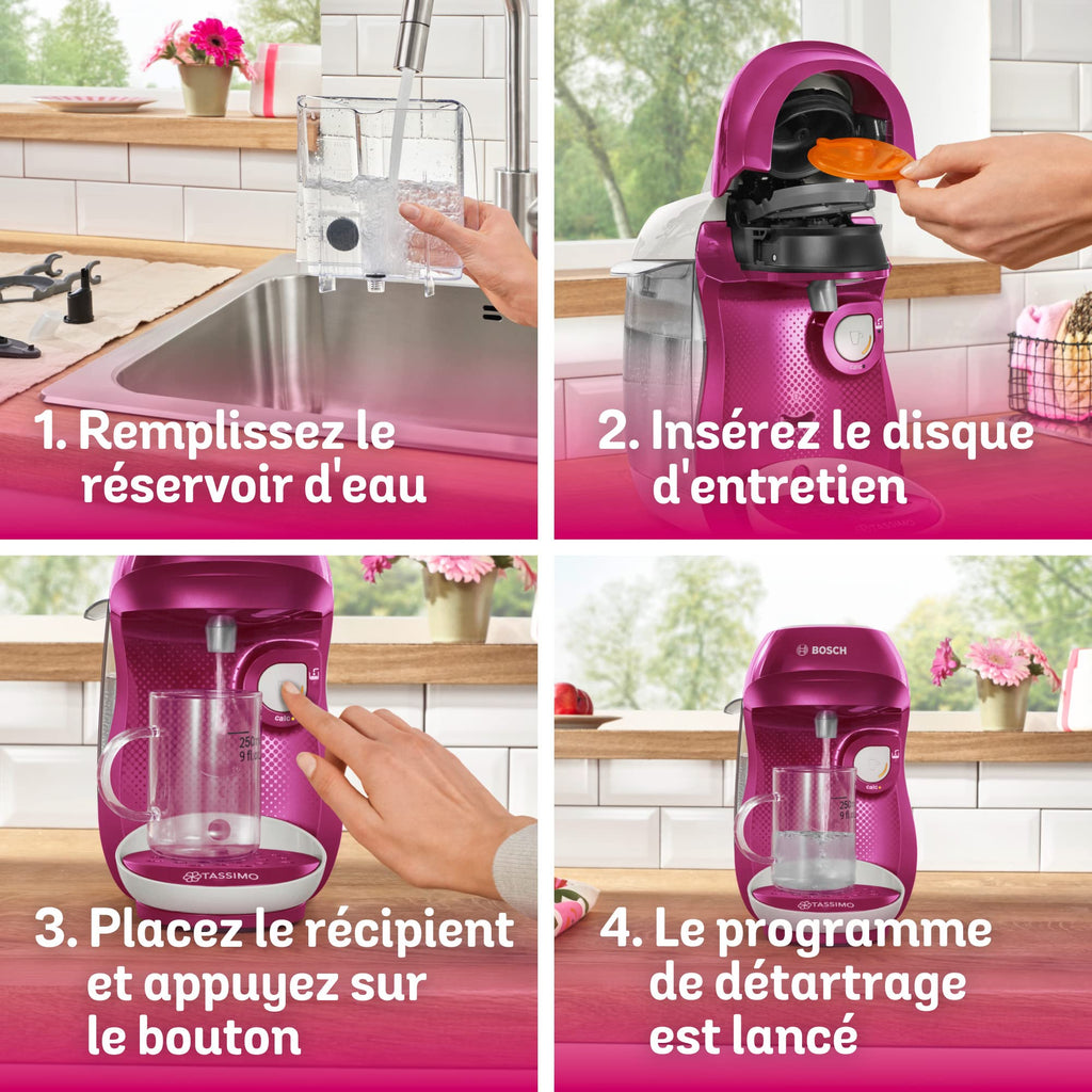 Machine à Café Tassimo Happy – TAS1001 – OneTouch – violet & blanc