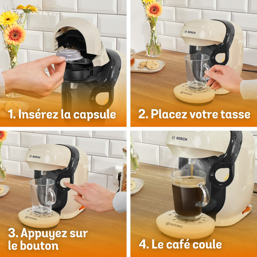 Machine à Café Tassimo Style – OneTouch – cafétière à dosettes – TAS1107 – Vanille