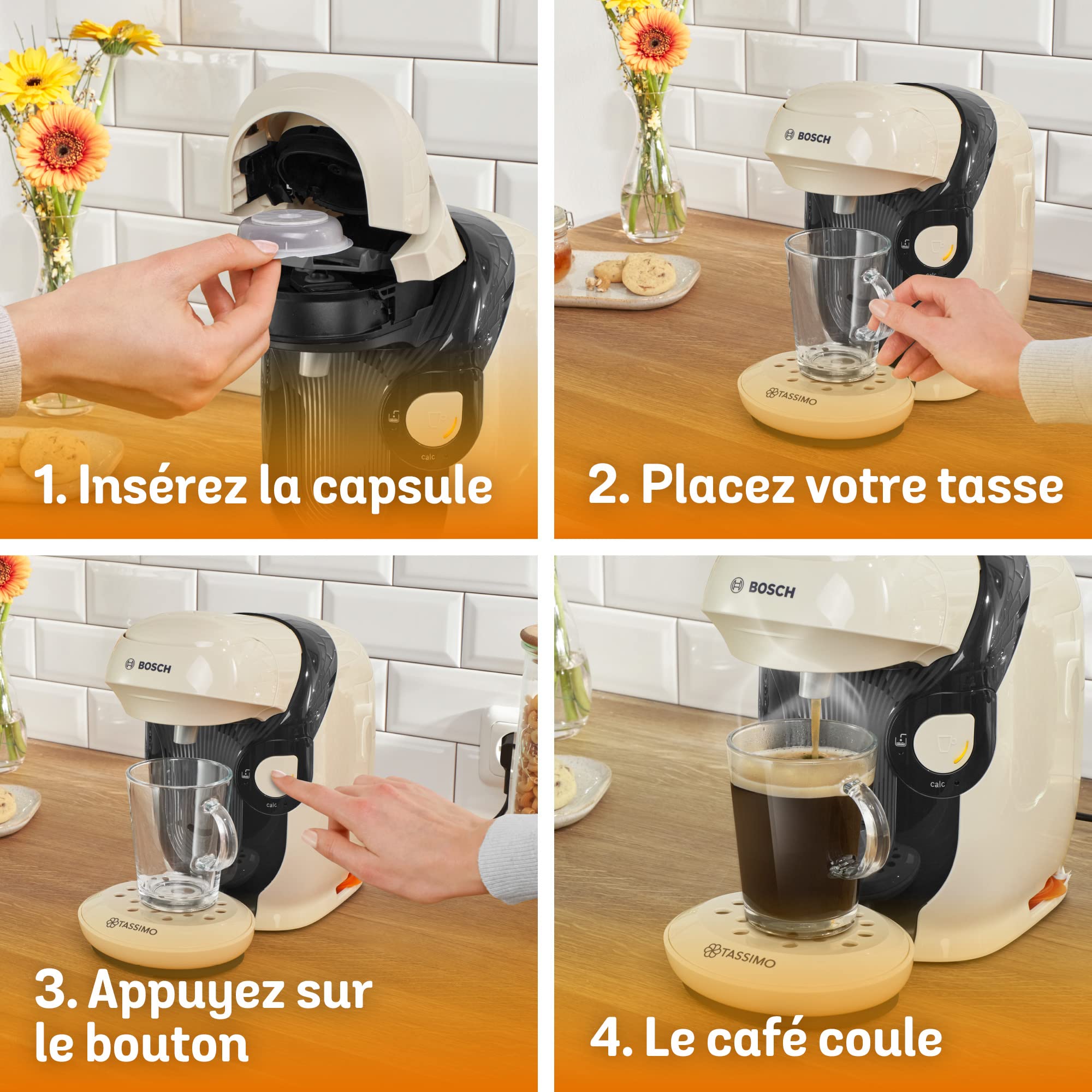 Machine à Café Tassimo Style – OneTouch – cafétière à dosettes – TAS1107 – Vanille