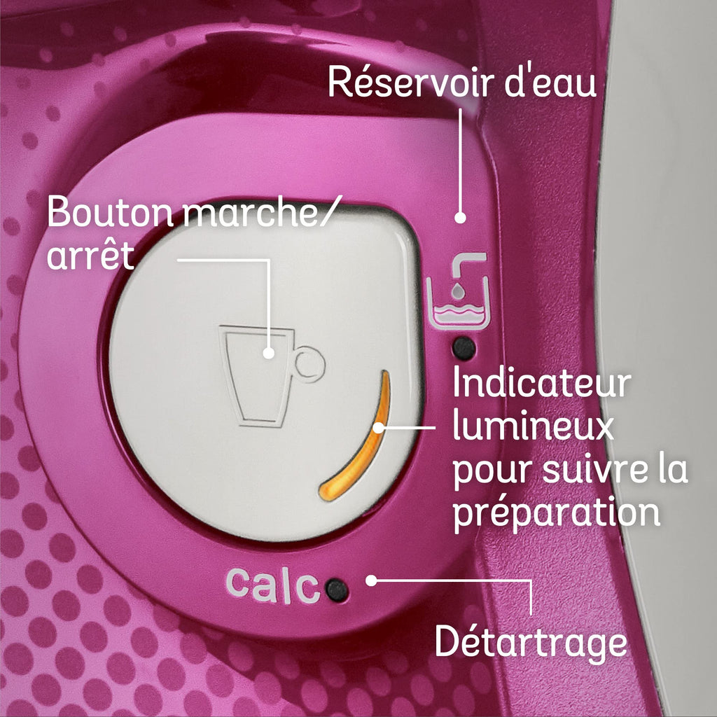 Machine à Café Tassimo Happy – TAS1001 – OneTouch – violet & blanc