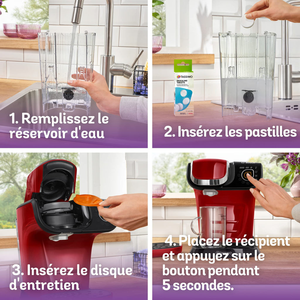 Tassimo My Way Machine à Café – TAS6503 – plus de 40 boissons chaudes – OneTouch – rouge