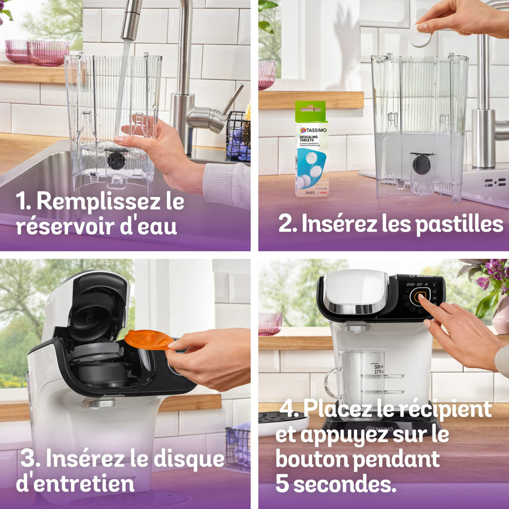 Tassimo My Way Machine à Café – TAS6504 – plus de 40 boissons chaudes – OneTouch – Blanc