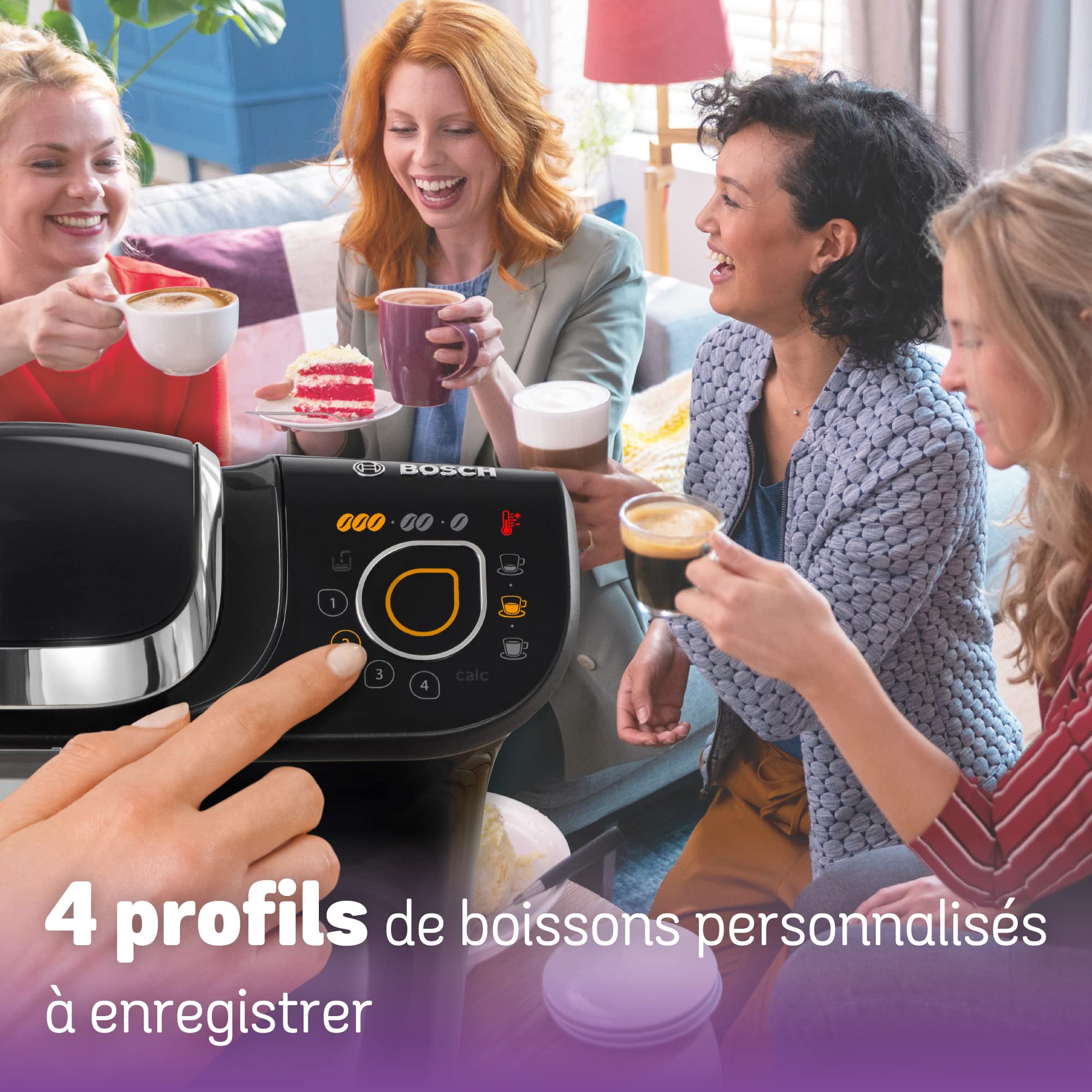 Tassimo My Way Machine à Café – TAS6502 – plus de 40 boissons chaudes – OneTouch – Noir