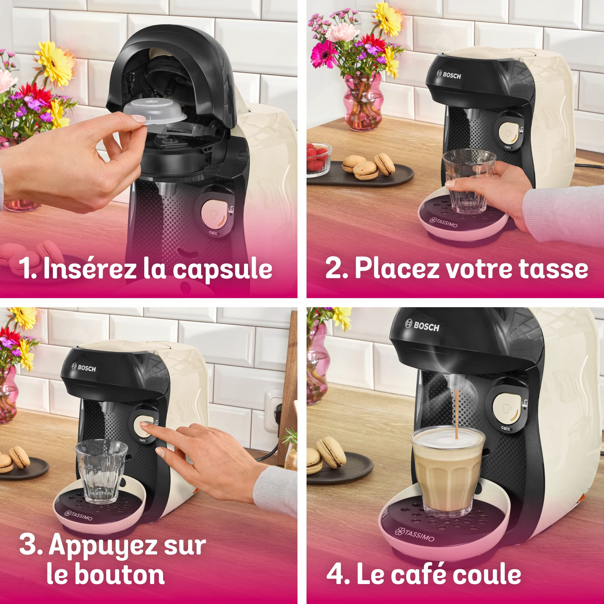Tassimo Happy TAS1007 – Machine à café à capsules – 1400 W – Crème