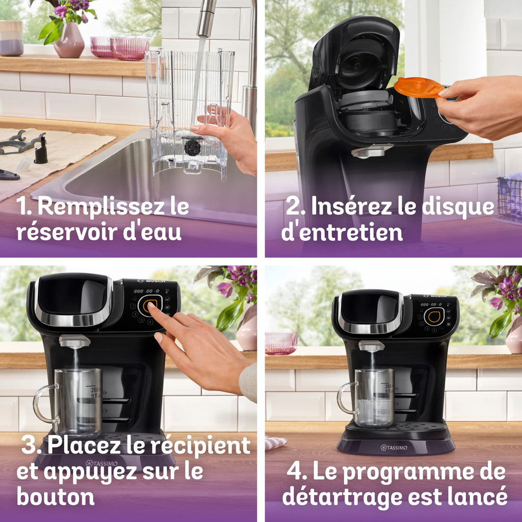 Tassimo My Way Machine à Café – TAS6502 – plus de 40 boissons chaudes – OneTouch – Noir
