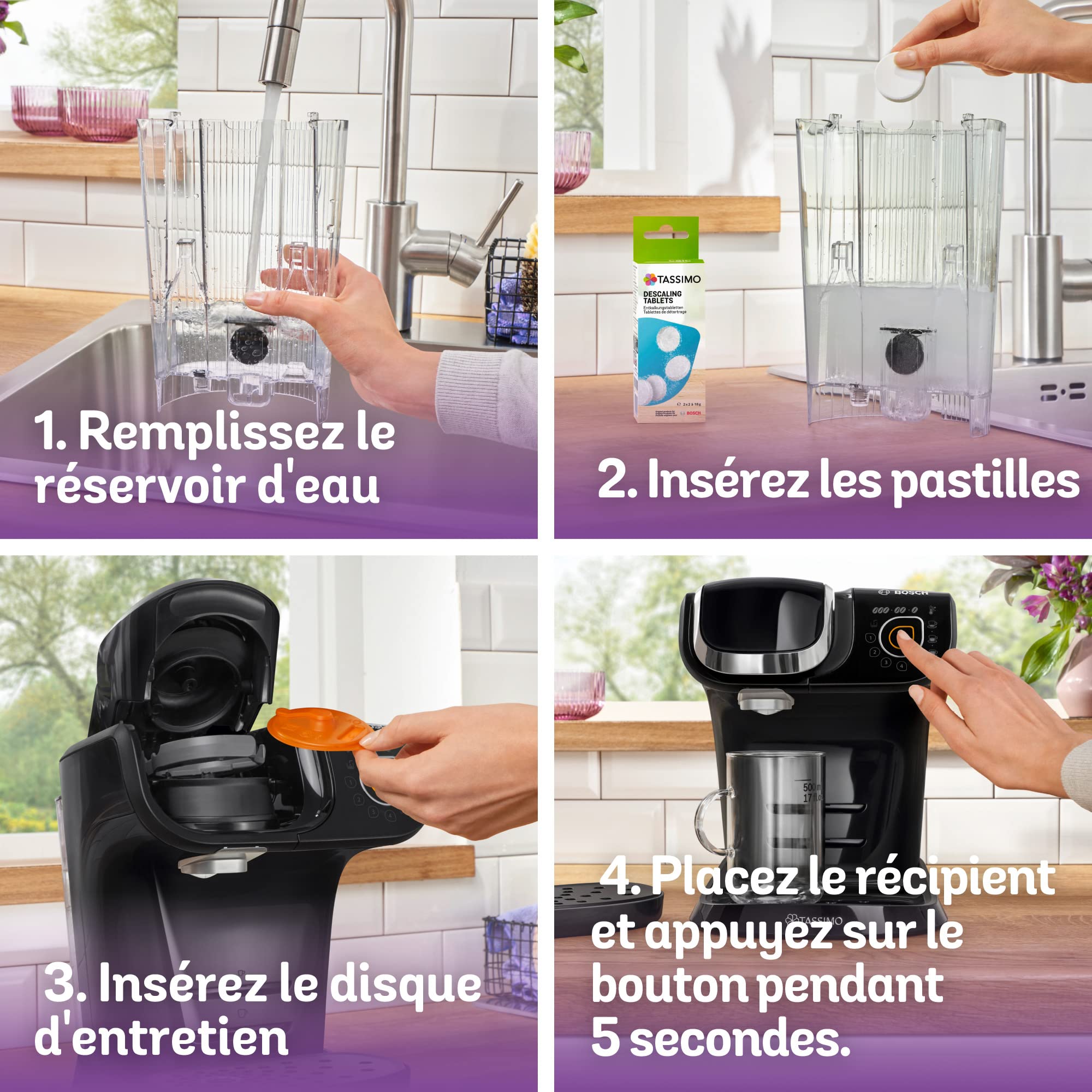 Tassimo My Way Machine à Café – TAS6502 – plus de 40 boissons chaudes – OneTouch – Noir