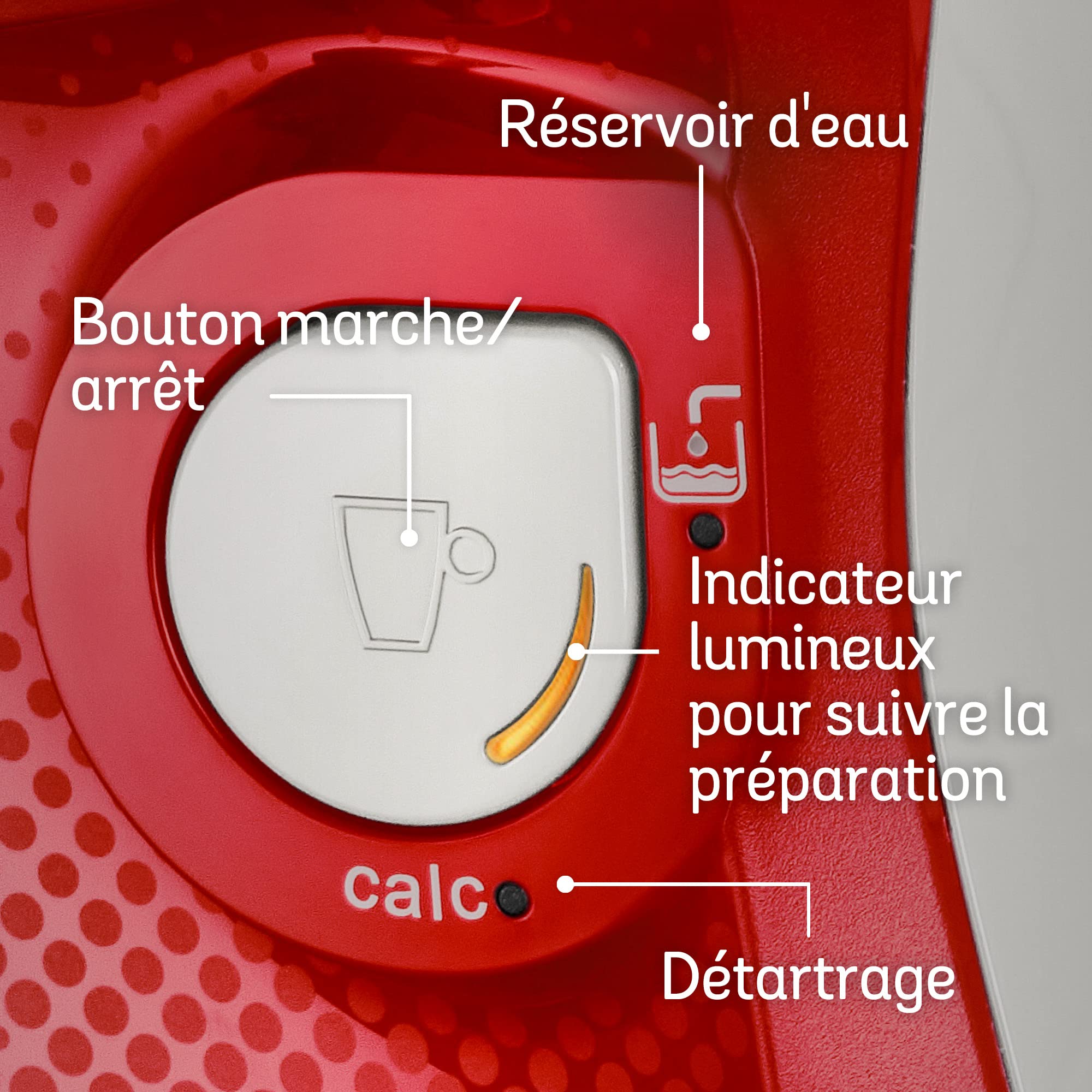 Machine à Café Tassimo Happy – TAS1006 – OneTouch – Rouge & blanc