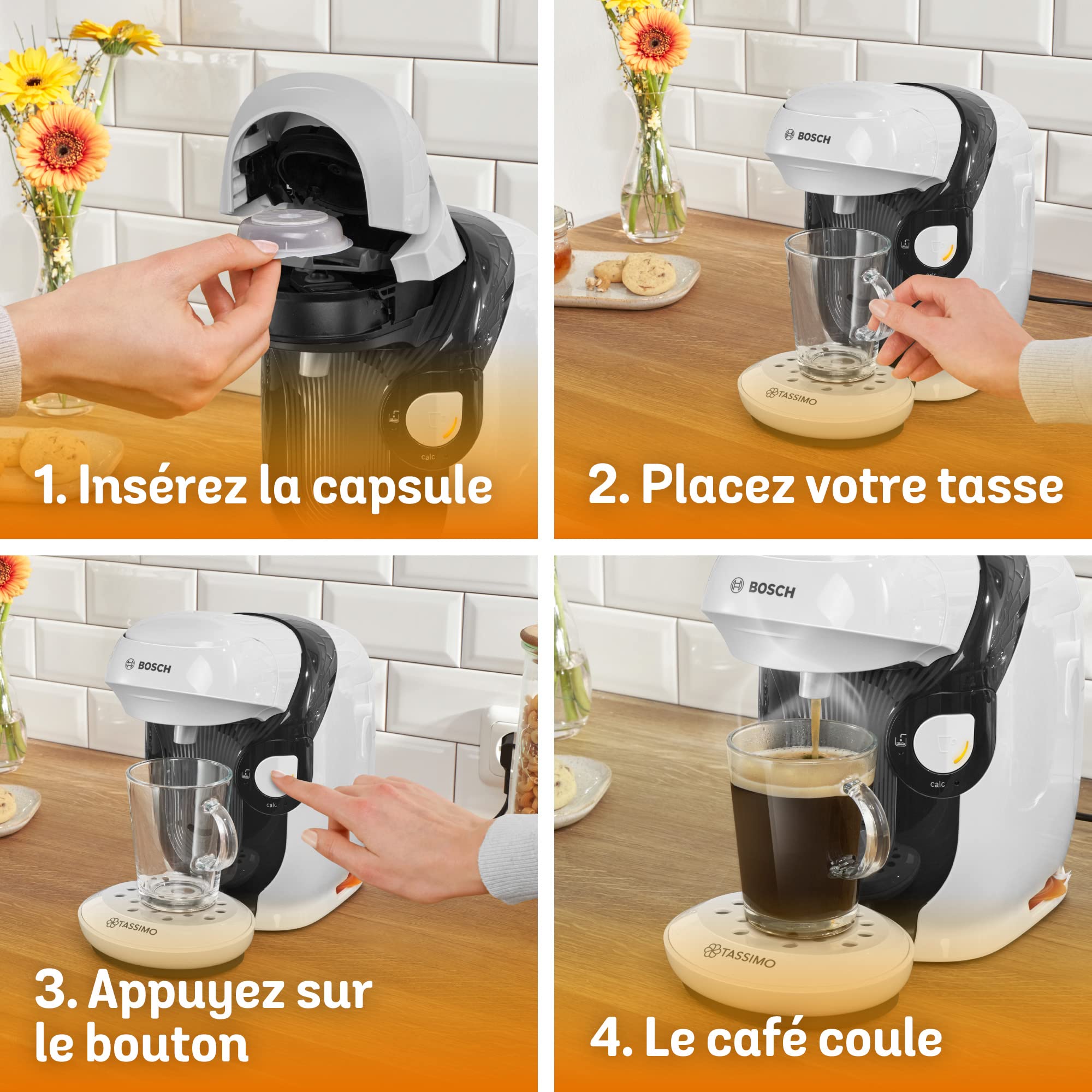 Machine à Café Tassimo Style – TAS1104 – OneTouch – Intellibrew – blanc