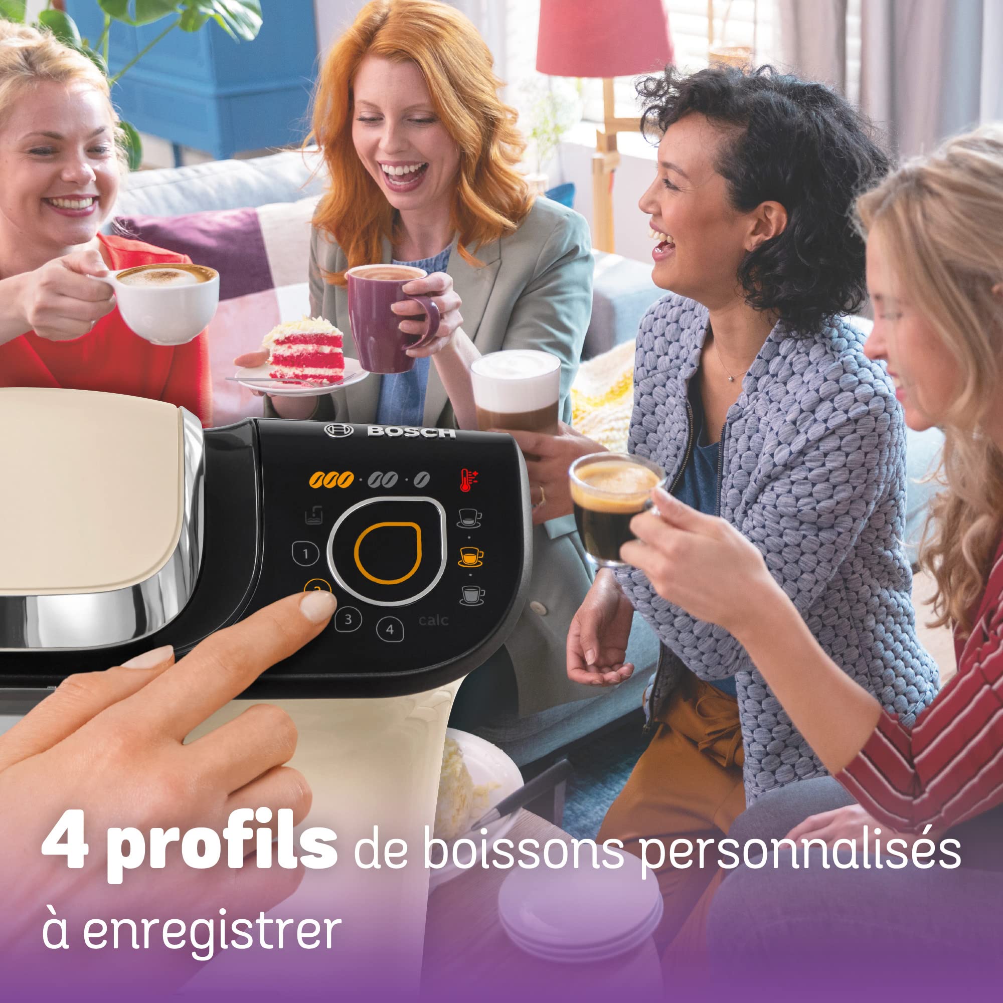 Tassimo My Way Machine à Café – TAS6504 – plus de 40 boissons chaudes – OneTouch – Blanc