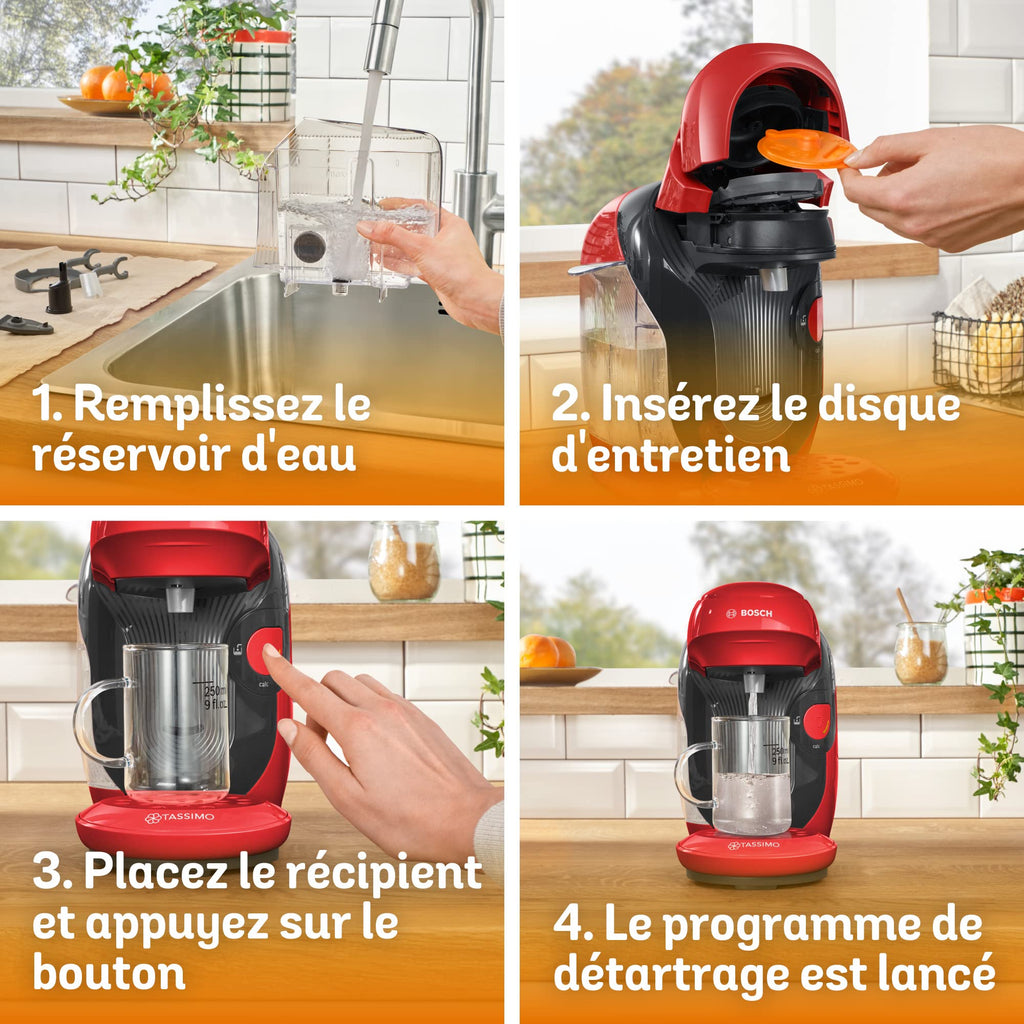 Machine à Café Tassimo Style – OneTouch – TAS1103 – Rouge