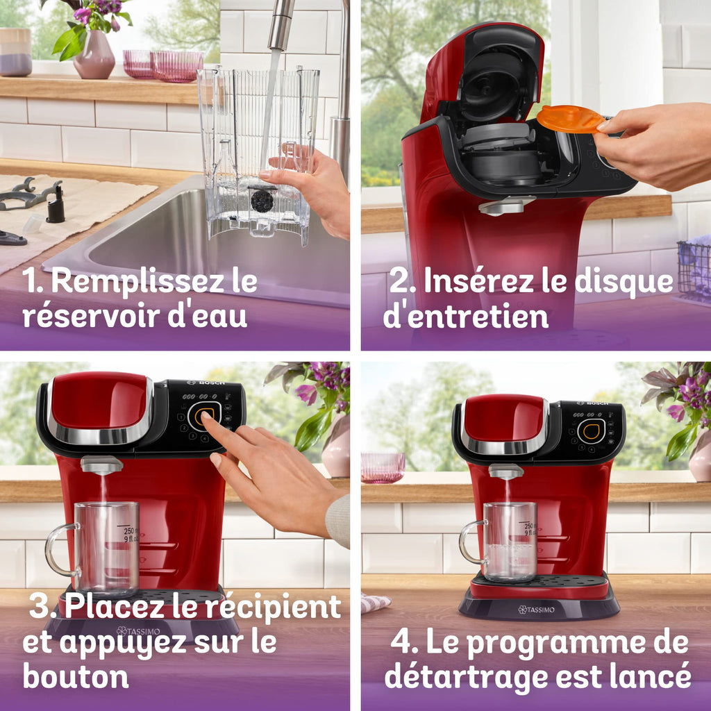 Tassimo My Way Machine à Café – TAS6503 – plus de 40 boissons chaudes – OneTouch – rouge